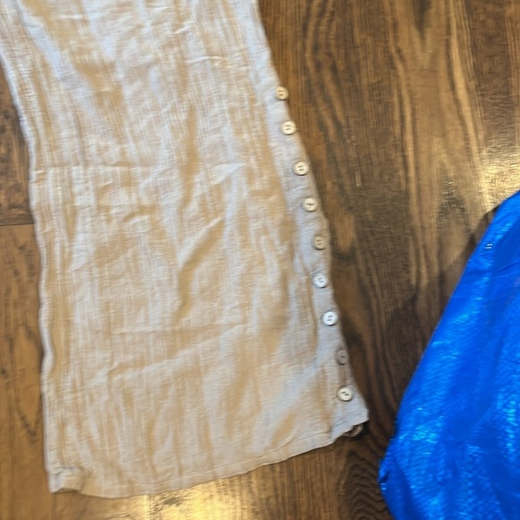 Soft Souranding 1X Light Gray Button-Detail Pants - Picture 2 of 3